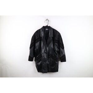 Vintage 90s Streetwear Gothic Womens Petite Small Distressed Leather Jacket